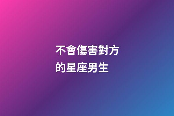 不會傷害對方的星座男生-第1張-星座運勢-玄機派