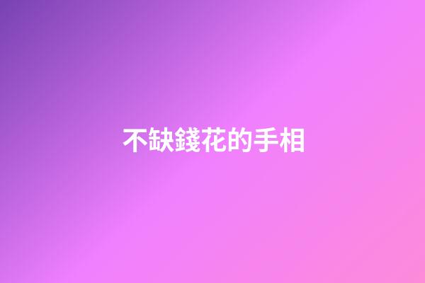 不缺錢花的手相