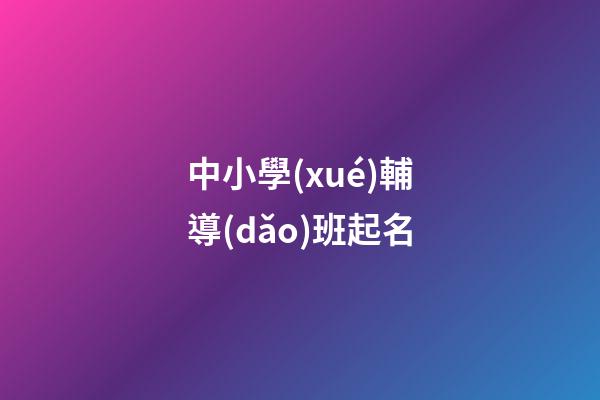 中小學(xué)輔導(dǎo)班起名