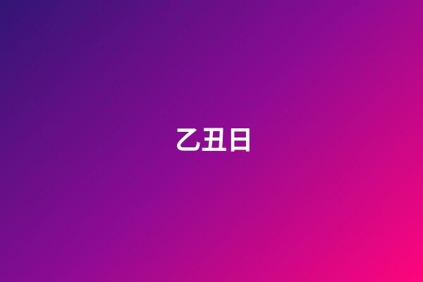 乙丑日