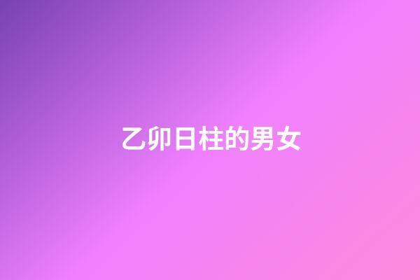 乙卯日柱的男女