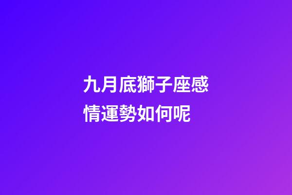 九月底獅子座感情運勢如何呢-第1張-星座運勢-玄機派