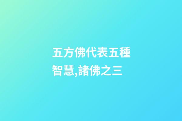 五方佛代表五種智慧,諸佛之三-第1張-觀點-玄機派