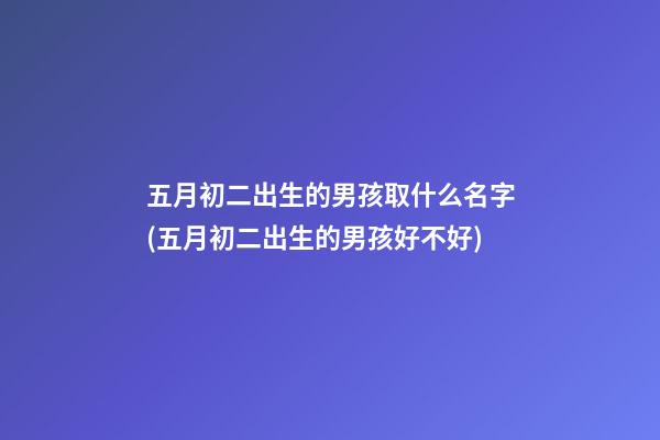 五月初二出生的男孩取什么名字(五月初二出生的男孩好不好)