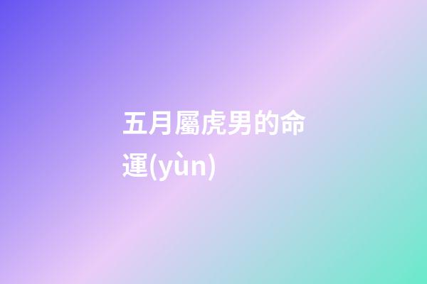 五月屬虎男的命運(yùn)(關(guān)注5個(gè)屬虎的戰(zhàn)士，虎年小目標(biāo)公布)-第1張-觀點(diǎn)-玄機(jī)派