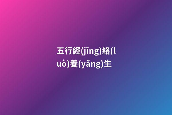 五行經(jīng)絡(luò)養(yǎng)生