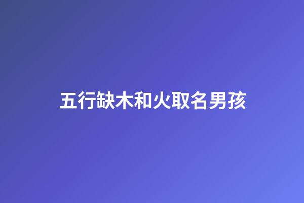 五行缺木和火取名男孩(五行缺木和火的男孩名)-第1張-男孩起名-玄機派