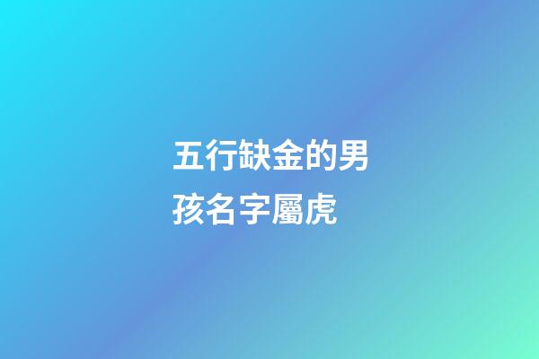 五行缺金的男孩名字屬虎(屬虎男缺金最旺的字)-第1張-男孩起名-玄機派
