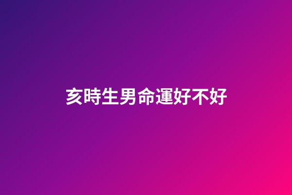 亥時生男命運好不好(命好的孩子多生在這幾個時辰，有了他們等于有了財庫)-第1張-觀點-玄機(jī)派