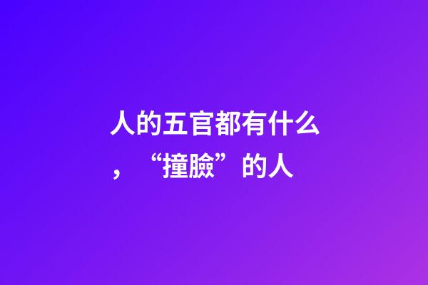 人的五官都有什么，“撞臉”的人-第1張-觀點-玄機派