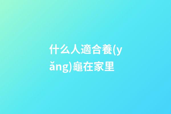 什么人適合養(yǎng)龜在家里