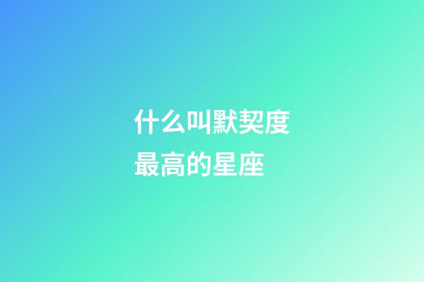 什么叫默契度最高的星座-第1張-星座運勢-玄機派