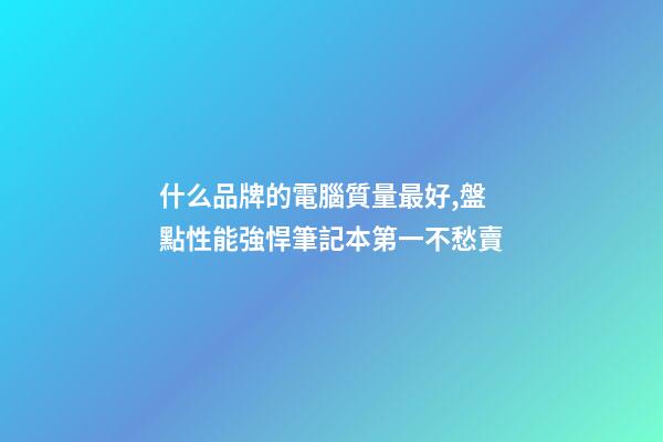 什么品牌的電腦質量最好,盤點性能強悍筆記本第一不愁賣-第1張-觀點-玄機派