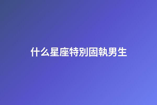 什么星座特別固執男生-第1張-星座運勢-玄機派