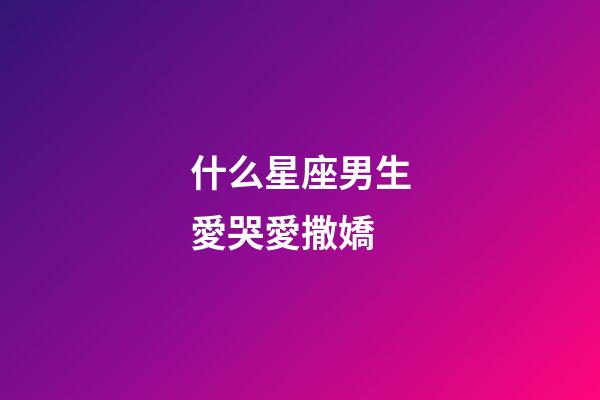 什么星座男生愛哭愛撒嬌-第1張-星座運勢-玄機派