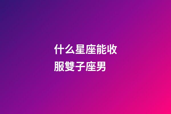 什么星座能收服雙子座男-第1張-星座運勢-玄機派