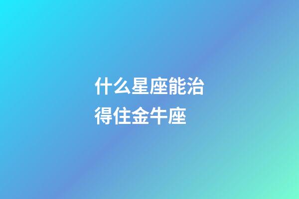 什么星座能治得住金牛座-第1張-星座運勢-玄機派