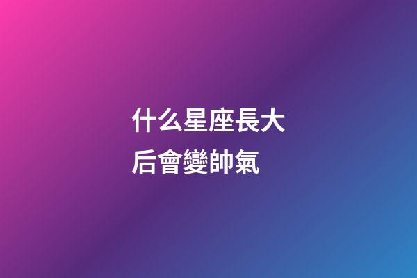什么星座長大后會變帥氣-第1張-星座運勢-玄機派