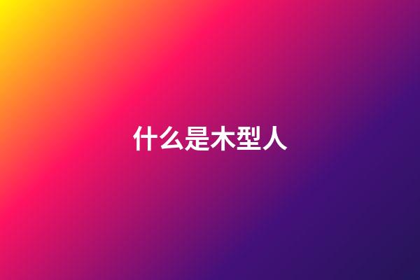 什么是木型人