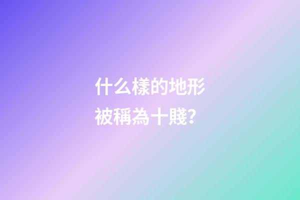什么樣的地形被稱為十賤？