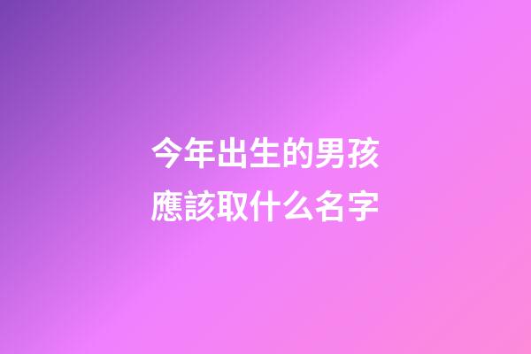 今年出生的男孩應該取什么名字(4000個好聽的男孩名字)-第1張-男孩起名-玄機派