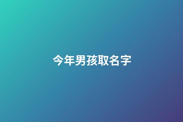 今年男孩取名字(今年男孩取名字用什么字最好)-第1張-男孩起名-玄機(jī)派