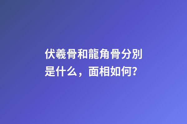 伏羲骨和龍角骨分別是什么，面相如何？