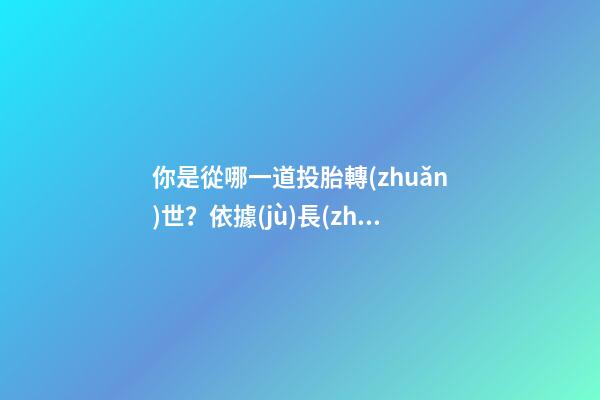 你是從哪一道投胎轉(zhuǎn)世？依據(jù)長(zhǎng)相就可以判斷！