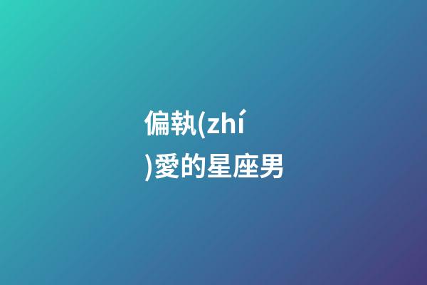 偏執(zhí)愛的星座男