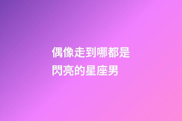 偶像走到哪都是閃亮的星座男-第1張-星座運(yùn)勢(shì)-玄機(jī)派