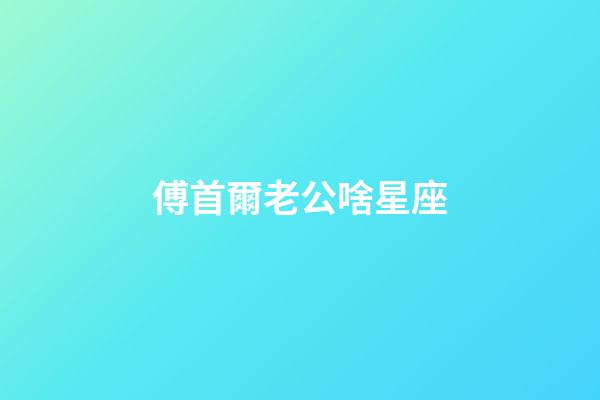 傅首爾老公啥星座-第1張-星座運勢-玄機派
