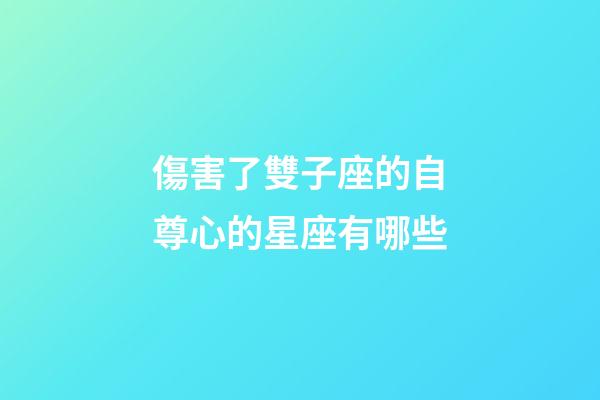 傷害了雙子座的自尊心的星座有哪些-第1張-星座運勢-玄機派