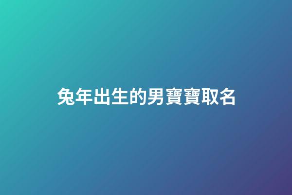 兔年出生的男寶寶取名(兔年出生的男寶寶取名草字頭怎么取)-第1張-男孩起名-玄機(jī)派
