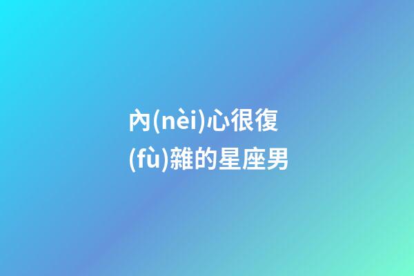 內(nèi)心很復(fù)雜的星座男-第1張-星座運(yùn)勢(shì)-玄機(jī)派
