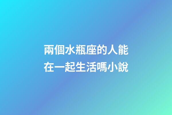 兩個水瓶座的人能在一起生活嗎小說-第1張-星座運勢-玄機派