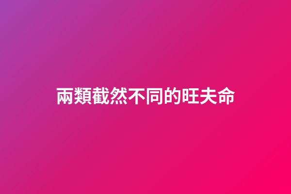 兩類截然不同的旺夫命