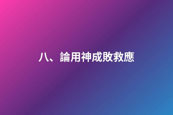 八、論用神成敗救應