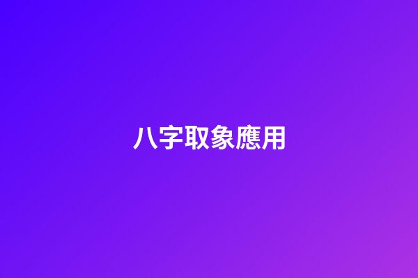 八字取象應用