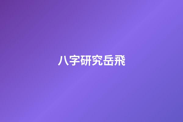 八字研究岳飛