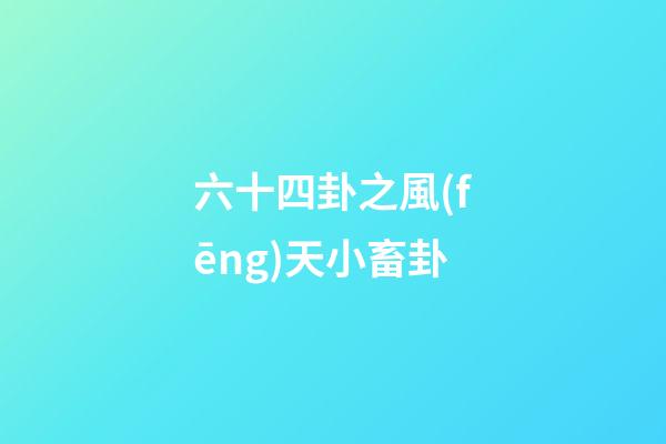 六十四卦之風(fēng)天小畜卦