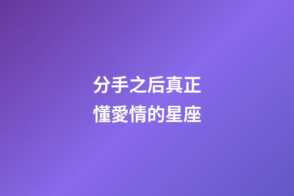 分手之后真正懂愛情的星座-第1張-星座運(yùn)勢(shì)-玄機(jī)派