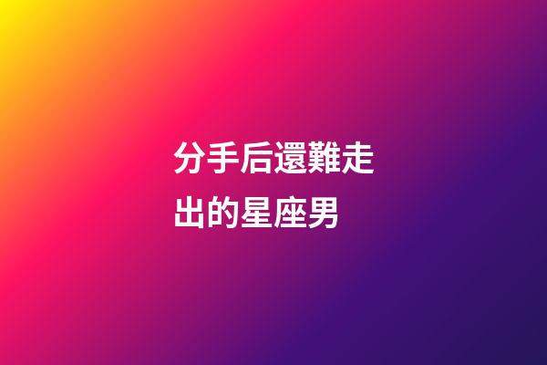 分手后還難走出的星座男-第1張-星座運勢-玄機派