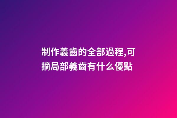 制作義齒的全部過程,可摘局部義齒有什么優點-第1張-觀點-玄機派