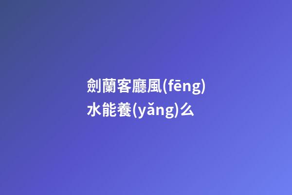 劍蘭客廳風(fēng)水能養(yǎng)么
