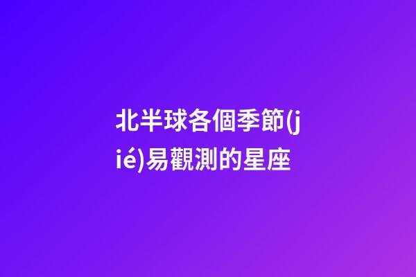 北半球各個季節(jié)易觀測的星座