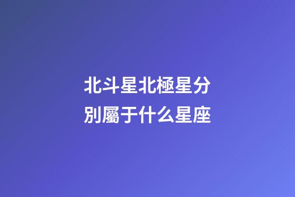 北斗星北極星分別屬于什么星座-第1張-星座運勢-玄機派