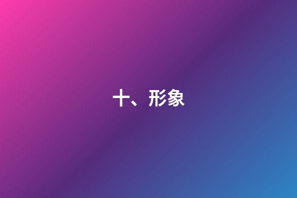 十、形象