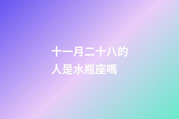 十一月二十八的人是水瓶座嗎-第1張-星座運勢-玄機派