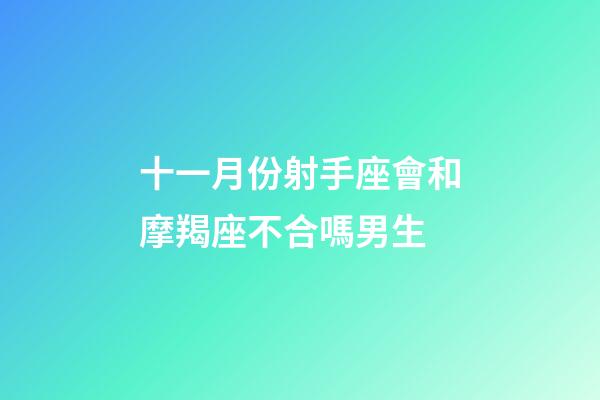十一月份射手座會和摩羯座不合嗎男生-第1張-星座運勢-玄機派