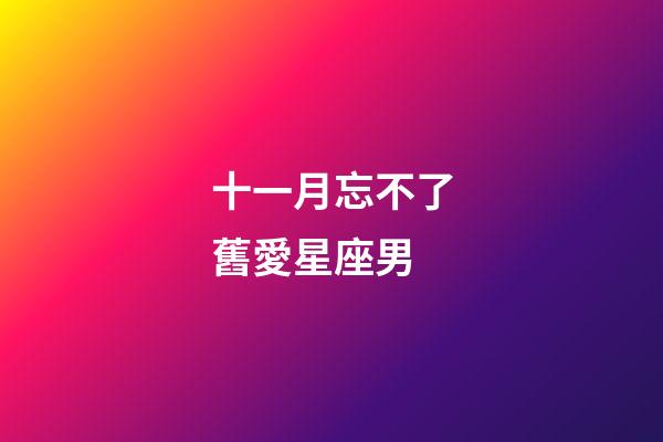 十一月忘不了舊愛星座男-第1張-星座運勢-玄機派
